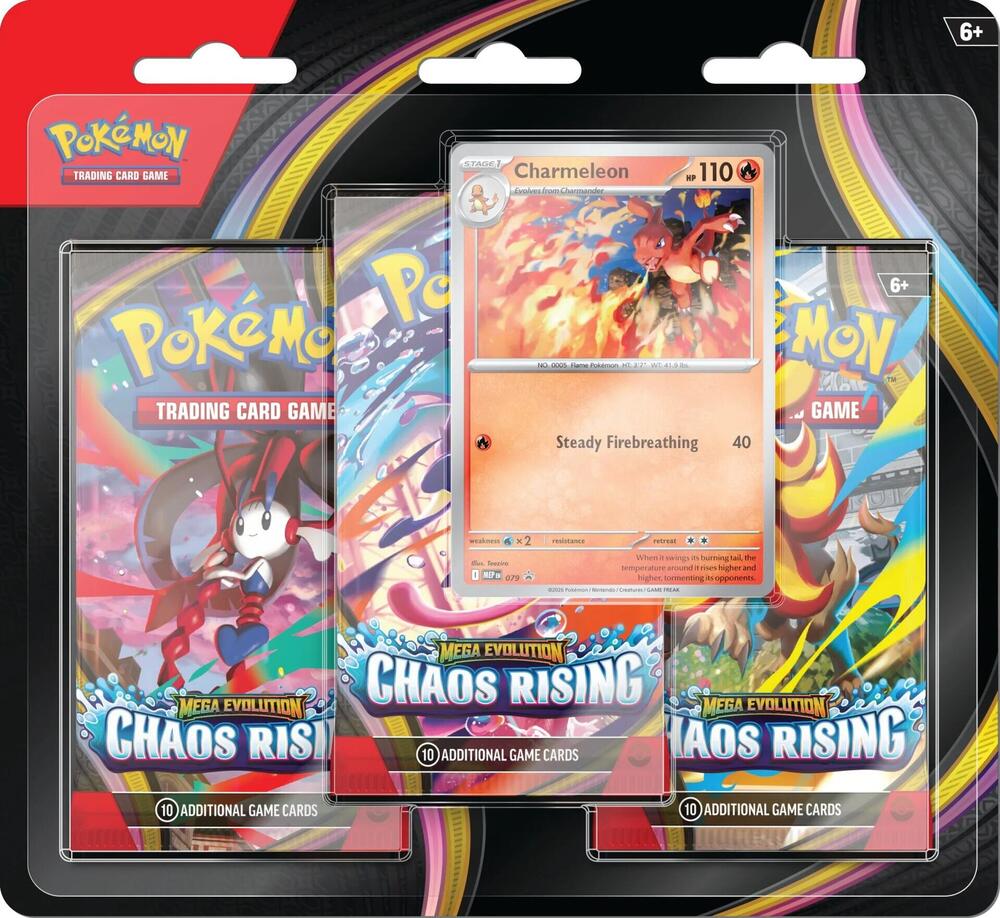Mega Evolution Chaos Rising 3-Pack Blister