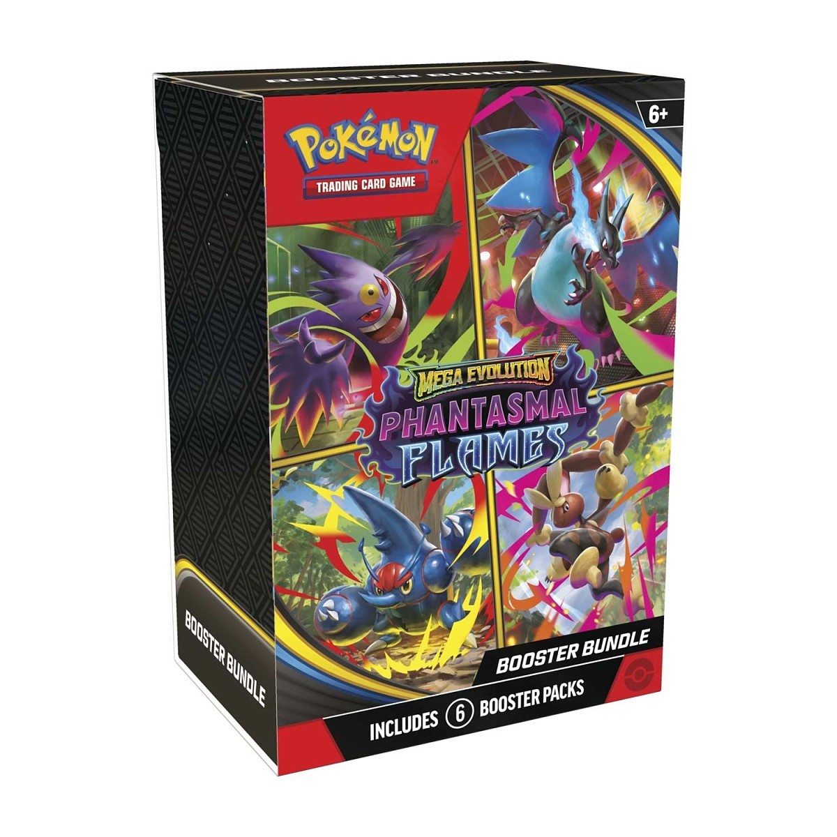 Pokémon TCG: Mega Evolution Phantasmal Flames Booster Bundle (6 Packs)